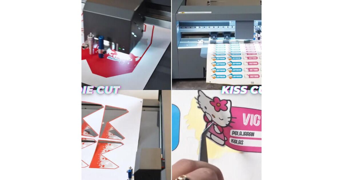 Perbedaan Kiss Cut dan Die Cut: Teknik Pemotongan Stiker yang Perlu Kamu Tahu