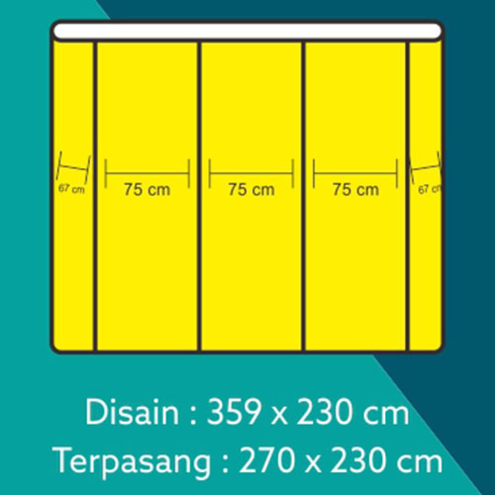 Backwall Portable 3x3 Straight Laminasi Matte