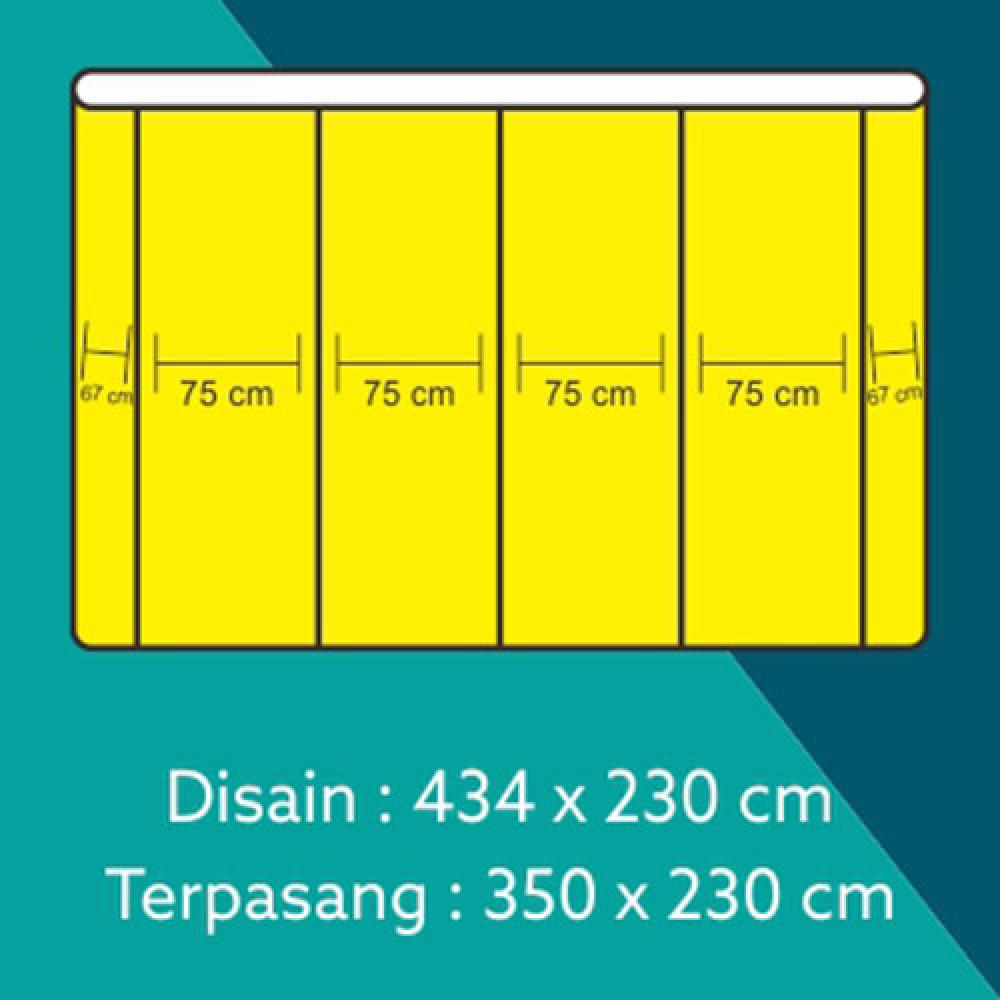 Backwall Portable 3x4 Straight Laminasi Matte