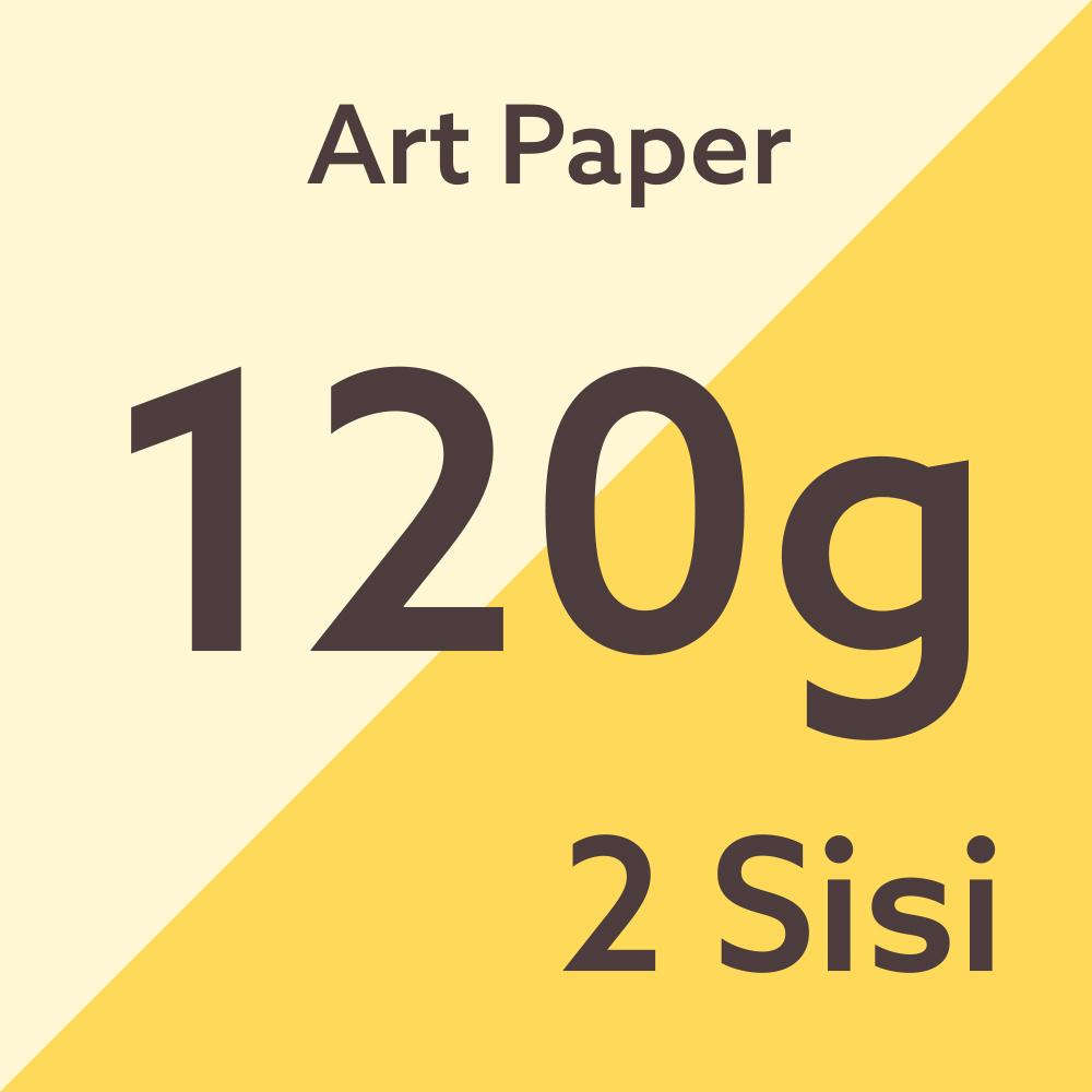 Cetak Digital A3 2 Sisi Art Paper 120g