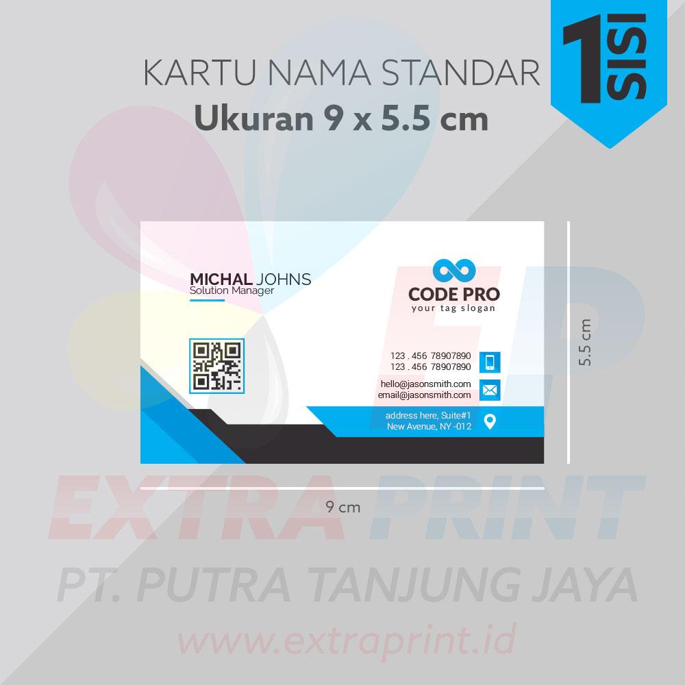Kartu Nama 1 Muka Art Carton 230g
